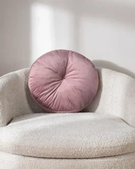 Cojín Circular Velvet Lila