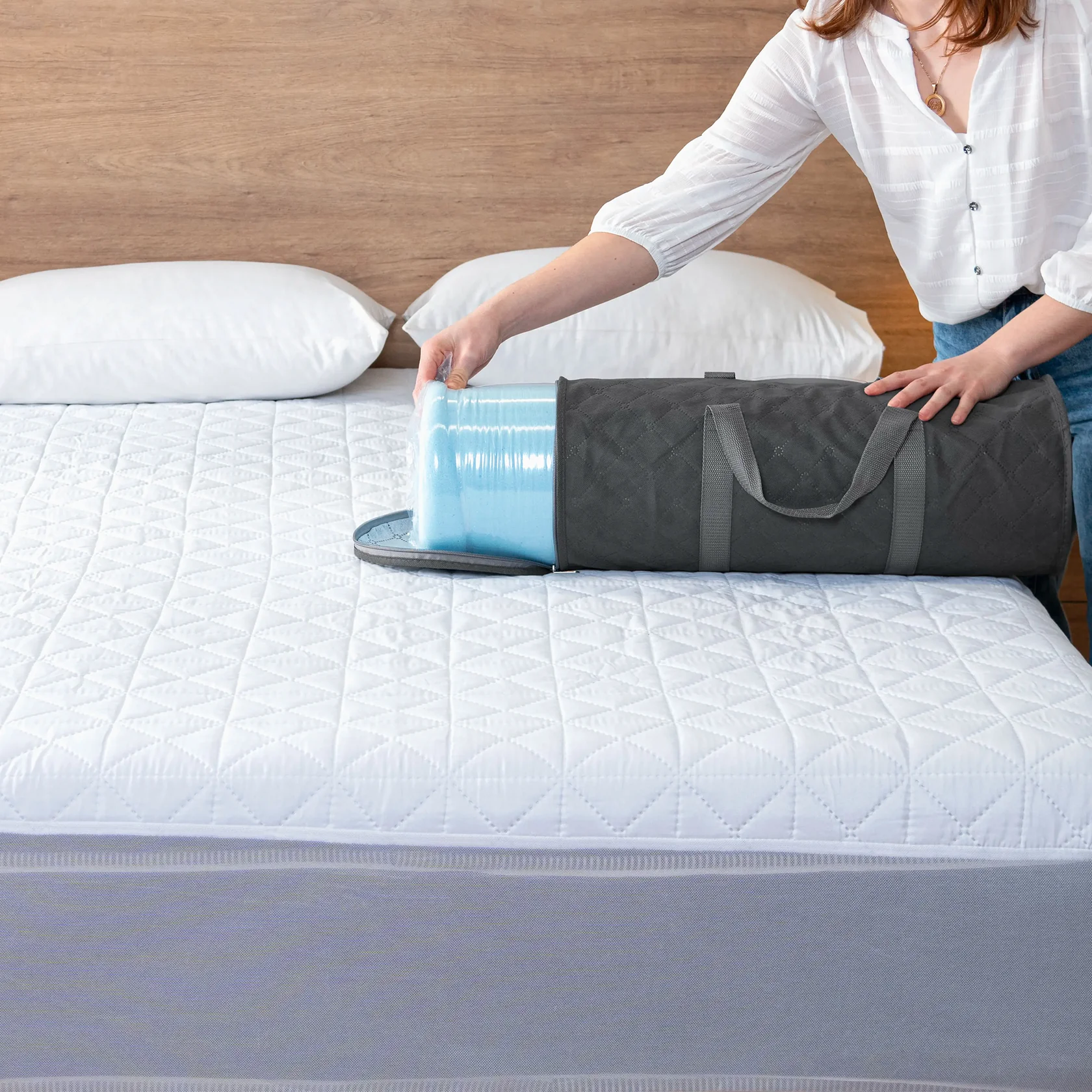 Protector De Colchón Colchoneta Memory Foam - Imagen 5
